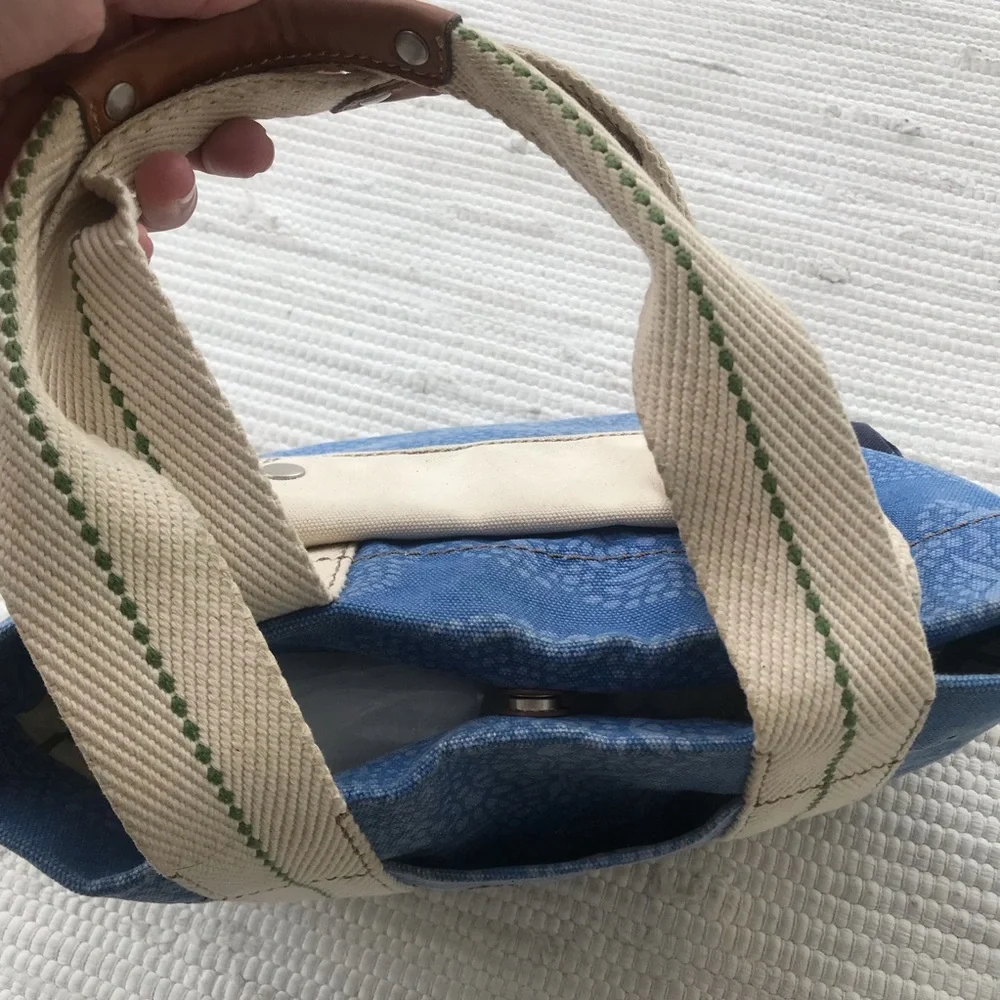 FOSSIL TOTE CANVAS with Leather